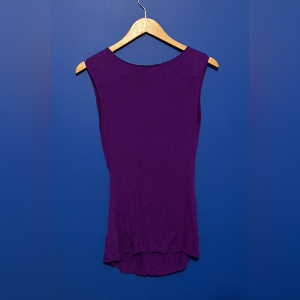 {Express} Rich Purple Drape Blouse women's size M - Picture 3 of 4